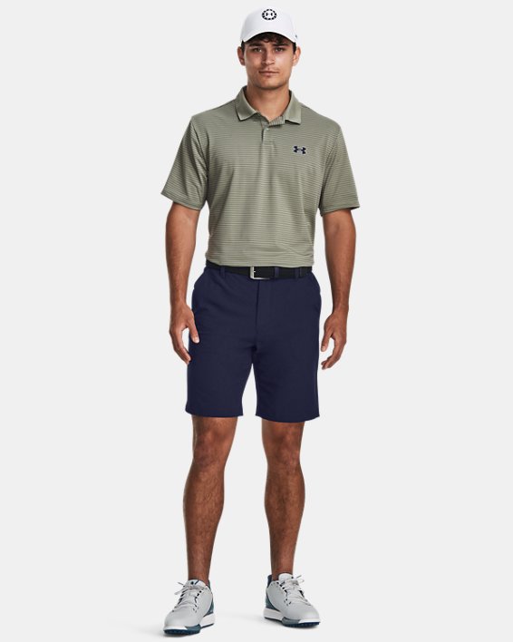เสื้อโปโล UA Performance 3.0 Stripe สำหรับผู้ชาย in Green image number 2